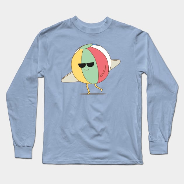 beach ball Long Sleeve T-Shirt by milkyprint